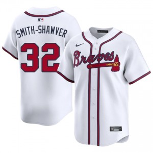 White AJ Smith-Shawver #32 Atlanta Baseball Stitched Jersey | Original Men Fit 54178860