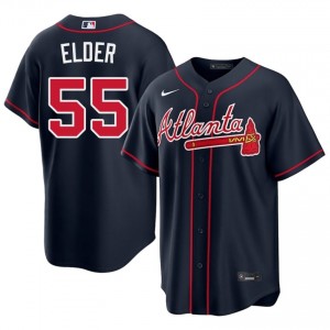 Bryce Elder #55 ATL Braves Baseball Jersey | Fresh Men Navy Embroidery Edition 26656940