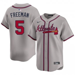 Freddie Freeman #5 Atlanta Braves Baseball Jersey | Classic Men Gray Embroidery Edition 93051973