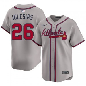 Raisel Iglesias #26 Atlanta Braves Baseball Jersey | Fresh Men Gray Embroidery Edition 45037001