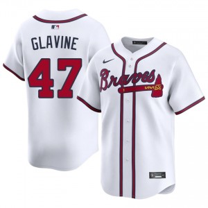 Men Tom Glavine #47 White Stitched Jersey | Atlanta Elite Baseball Gear 65414080