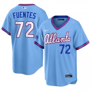 Professional Didier Fuentes #72 Powder Blue City Connect Baseball Embroidery Jersey | ATL Men Collection Edition 84413704