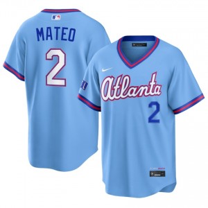 Professional Jorge Mateo #2 Powder Blue City Connect Baseball Embroidery Jersey | Braves Men Collection Edition 51940188