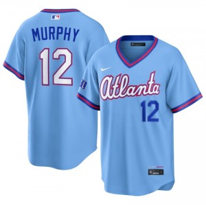 Sean Murphy #12 Braves City Connect Baseball Jersey | Fresh Men Powder Blue Embroidery Edition 99163135