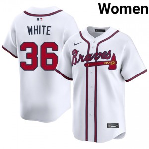 Eli White #36 Atlanta Baseball Jersey | Classic Women White Embroidery Edition 16288349