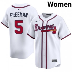 Freddie Freeman #5 Atlanta Baseball Jersey | Fresh Women White Embroidery Edition 11664287