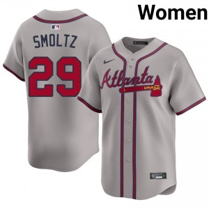 Atlanta Braves John Smoltz #29 Gray Women Jersey | Stitch Replica Baseball Uniform 98089168