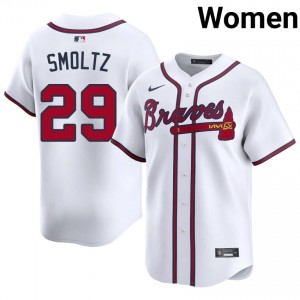 John Smoltz #29 Atlanta Baseball Jersey | Official Women White Embroidery Edition 26046240