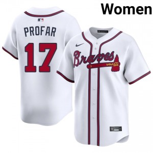 Professional Jurickson Profar #17 White Baseball Embroidery Jersey | Atlanta Women Collection Edition 30438201