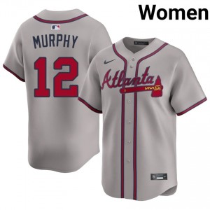 #12 Sean Murphy Genuine Women Baseball Jersey | Atlanta Braves Gray Fan Gear 65806405