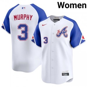 Dale Murphy #3 Braves City Connect Baseball Jersey | Fresh Women White Embroidery Edition 94945547