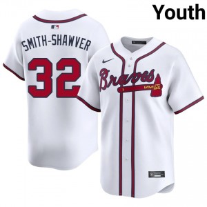 Atlanta AJ Smith-Shawver #32 White Youth Jersey | Stitch Premium Baseball Uniform 35261153