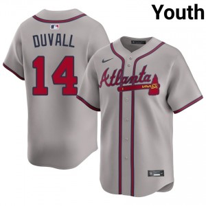 Gray Adam Duvall #14 Atlanta Braves Baseball Stitched Jersey | MLB Youth Fit 43089225
