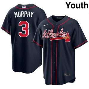 Youth Dale Murphy #3 Navy Stitched Jersey | ATL Braves Authentic Baseball Gear 14102155