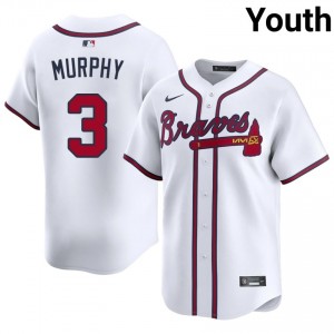 #3 Dale Murphy Officially Licensed Youth Baseball Jersey | Atlanta White Fan Gear 72825635