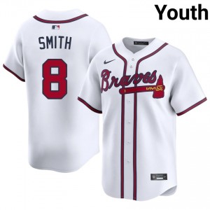 #8 Dominic Smith Genuine Youth Baseball Jersey | Atlanta White Fan Gear 46365260