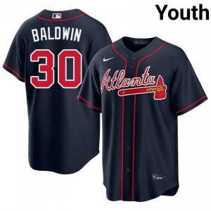 Youth Drake Baldwin #30 Navy Stitched Jersey | ATL Braves Pro-Grade Baseball Gear 71396309