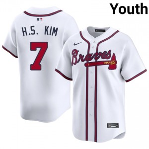 #7 Ha-Seong Kim Gameday Youth Baseball Jersey | Atlanta White Fan Gear 63351736