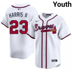 Atlanta Michael Harris II #23 White Youth Jersey | Stitch Replica Baseball Uniform 21703255