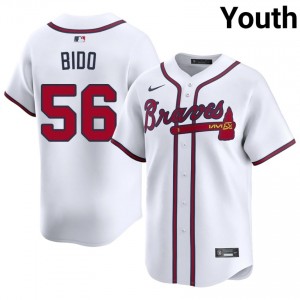 ATL Osvaldo Bido #56 White Youth Jersey | Stitch Replica Baseball Uniform 41691428