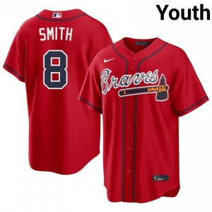 Professional Dominic Smith #8 Red Baseball Embroidery Jersey | ATL Youth Collection Edition 71025243