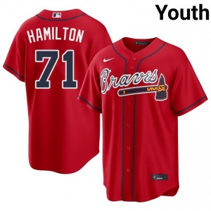 Iconic Ian Hamilton #71 Red Baseball Embroidery Jersey | ATL Youth Collection Edition 42684894